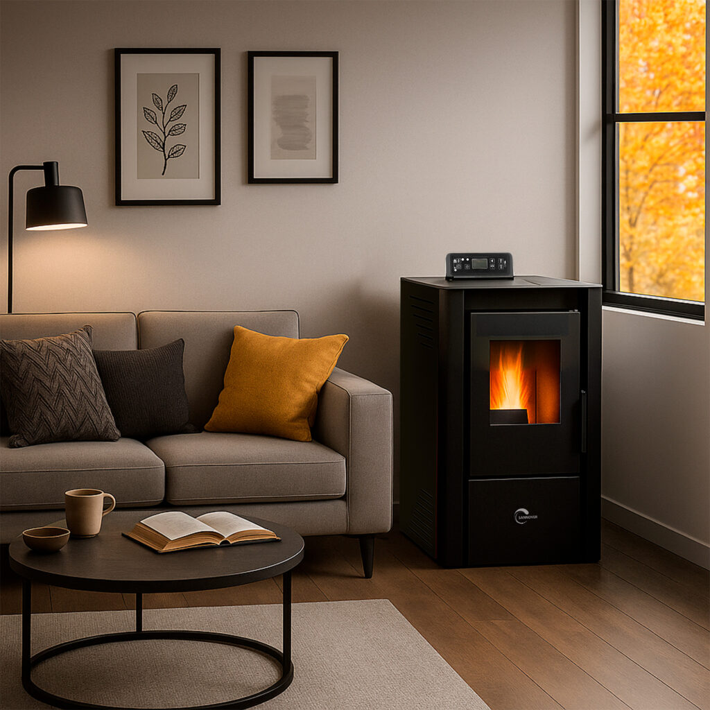 Sannover Pelletkachel Anita 9,4 Kw Zwart