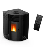 Sannover Hoekpelletkachel Iseos 12,2 Kw Zwart